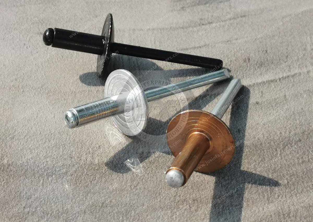 Open End Aluminum Large-Diameter Domed Head Blind Rivets Open End Aluminum Large-Diameter Domed Head Blind Rivets