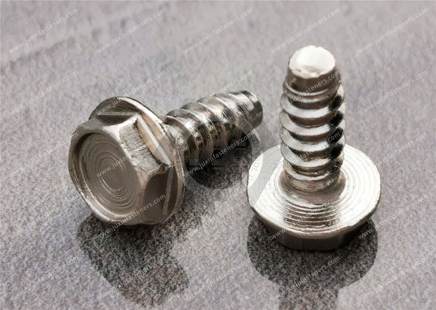 Carbon steel Hexagon flange head tapping screws for plastic locking thread