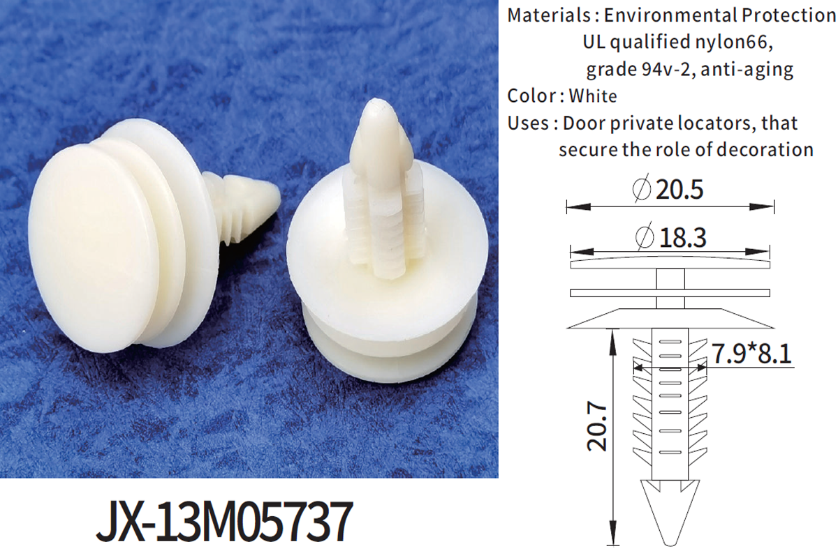 JX-13M05737 General Plastic Barbed Screw Rivets For Automotive