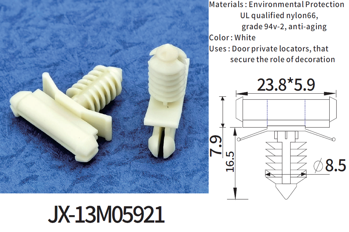 JX-13M05921 General Plastic Barbed Screw Rivets For Automotive