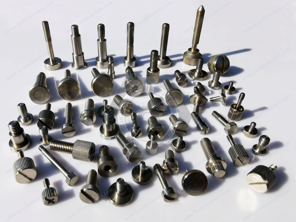 steel Low-Profile Knurled-Head Thumb Screws