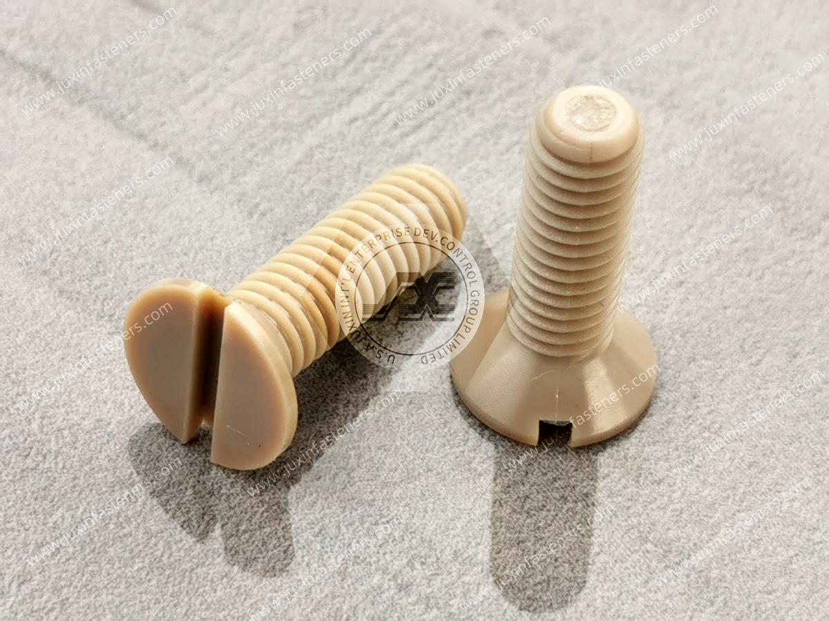 PEEK Slotted Flat Head Screws