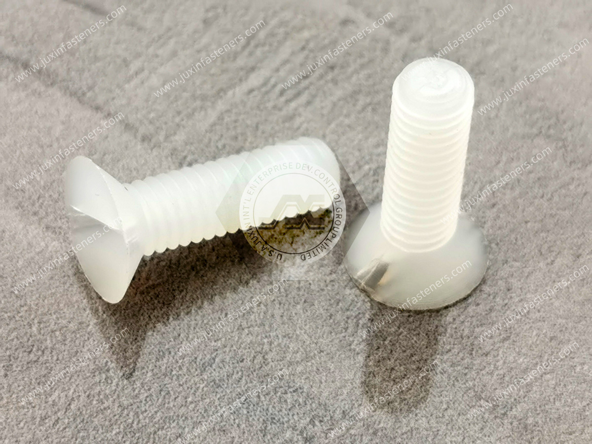 PVDF Slotted Flat Head Screws