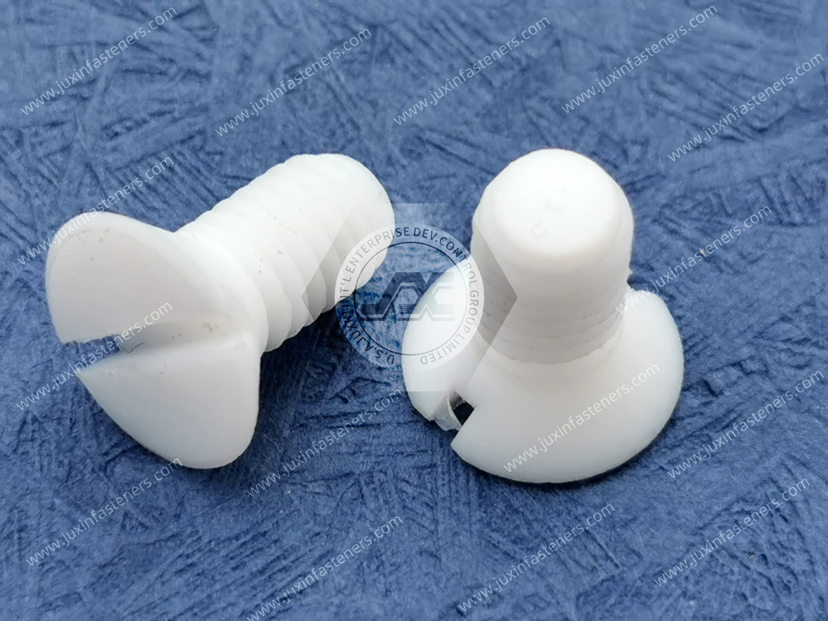 Metric PTFE Slotted Flat Head Screws