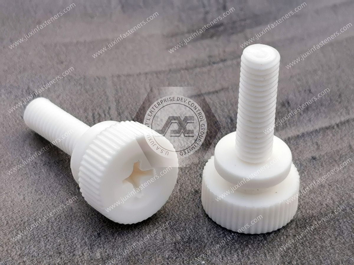 High-Strength Glass-Filled Nylon Raised-Head Thumb Screws