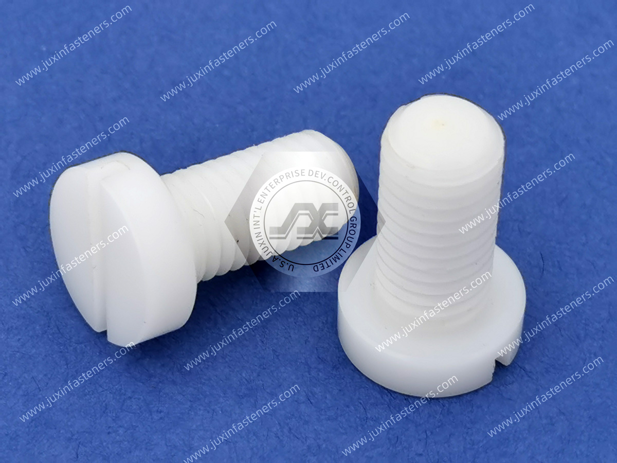 Plastic Nylon Narrow Cheese Head Slotted Screws