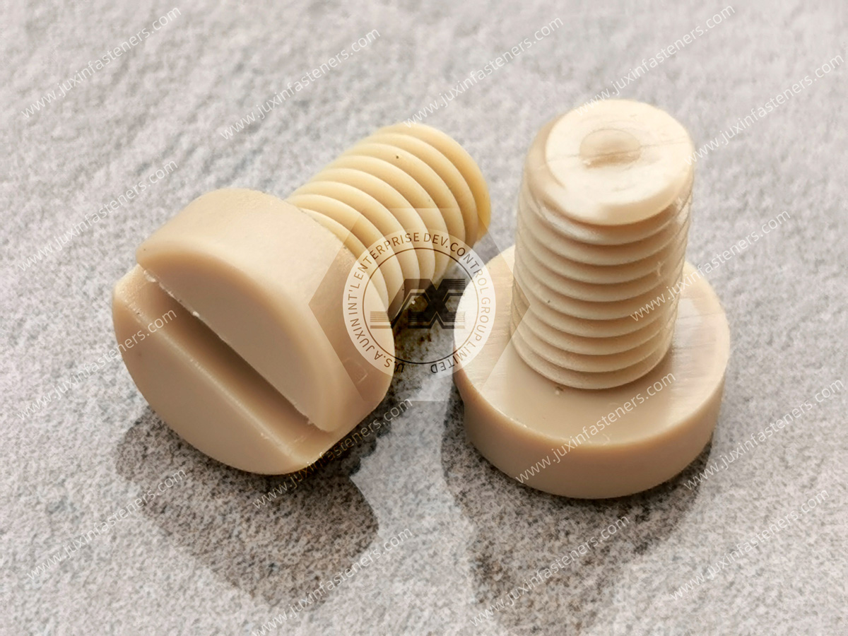 PEEK Narrow Cheese Head Slotted Screws