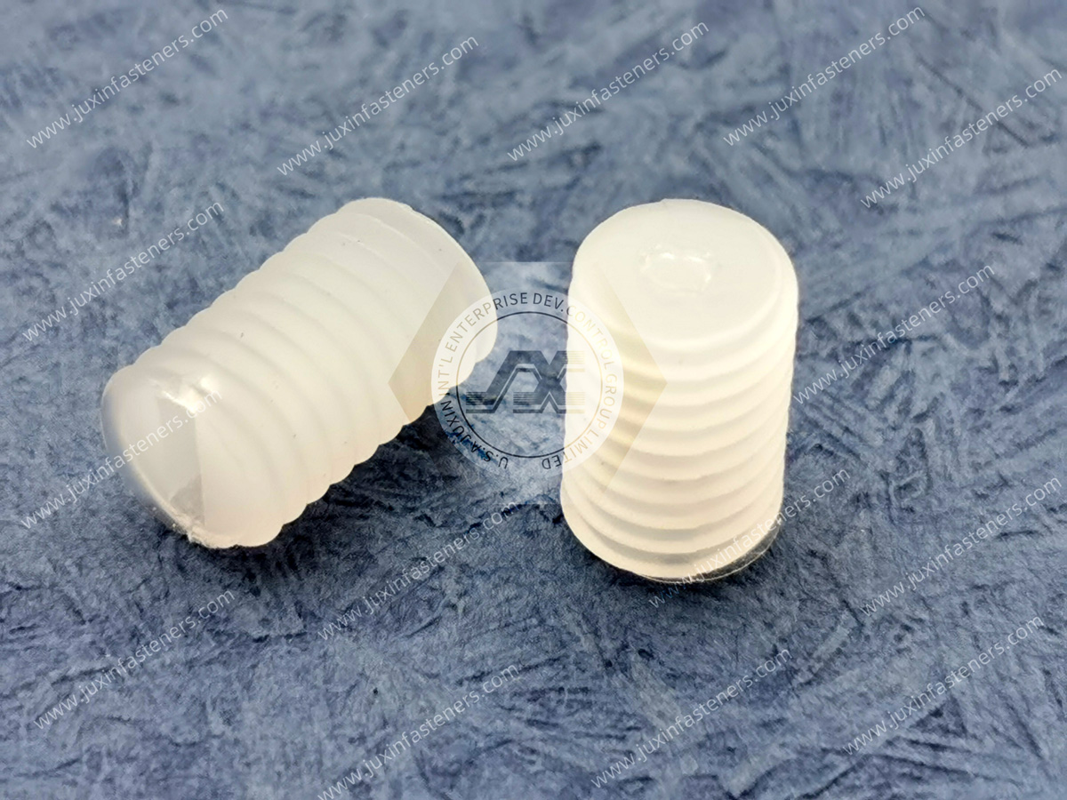 PVDF Metric Slotted Plastic Flat-Tip Set Screws