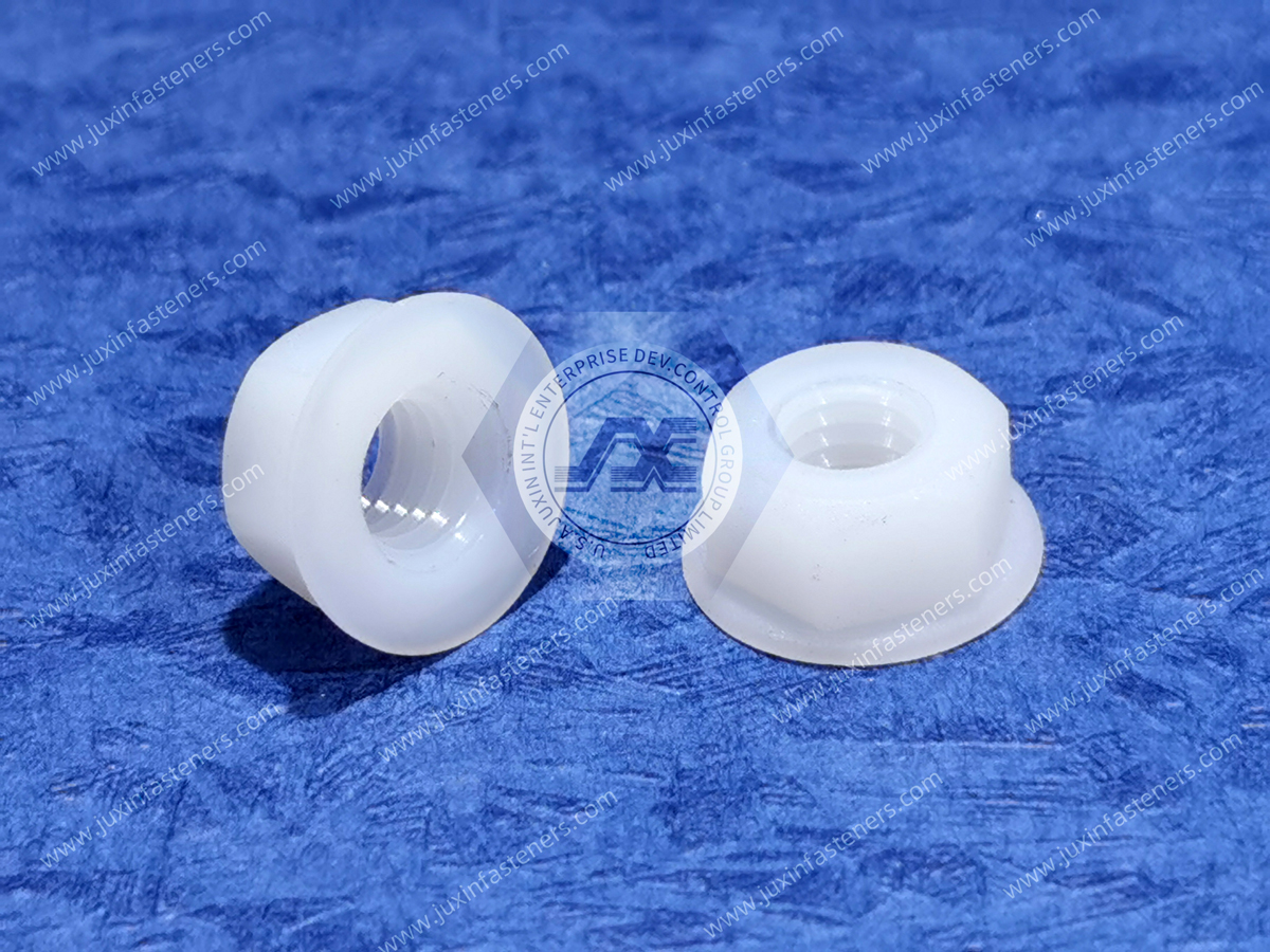 White Metric Nylon 66 Hexagon Flange Nuts