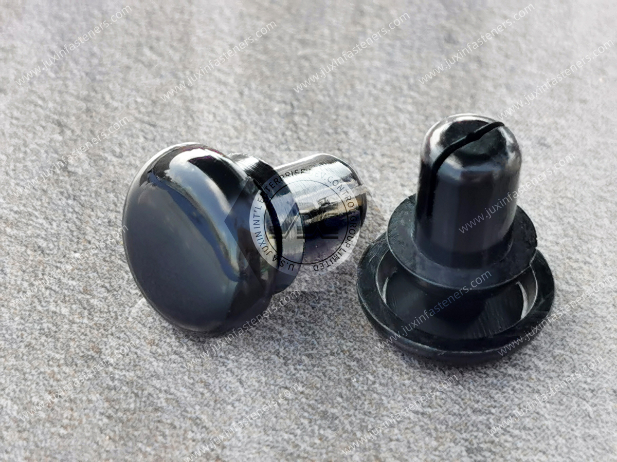 Black Nylon66 Snap Rivets, R-type rivets