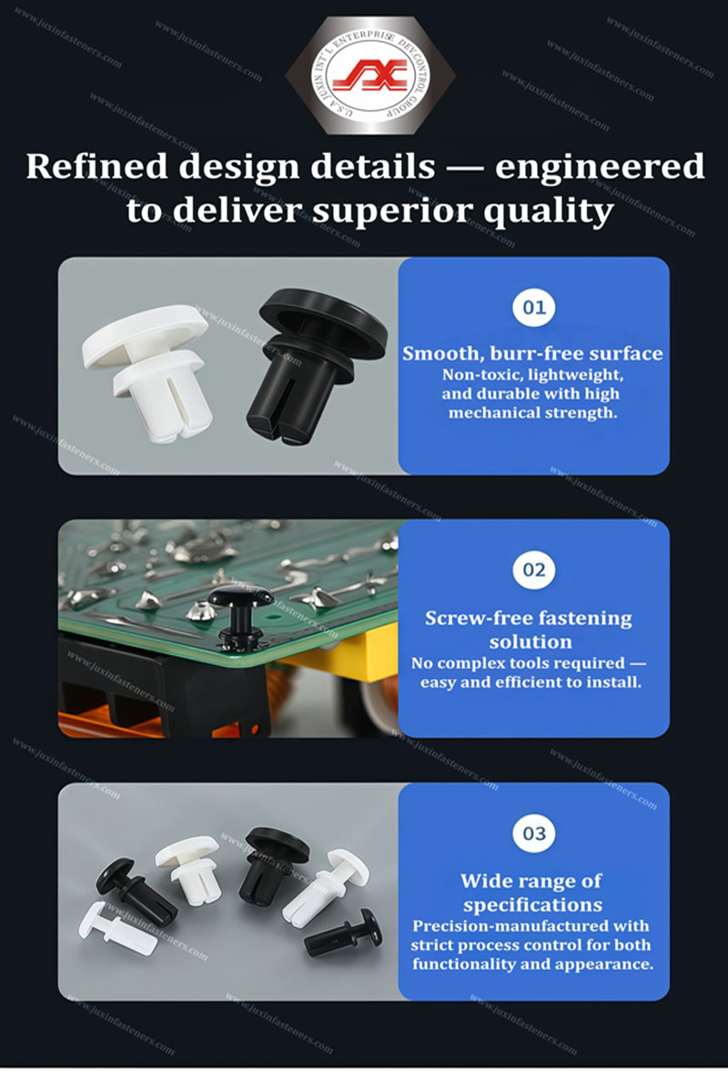 UL94 V0 Nylon Rivets for Medical Electronics