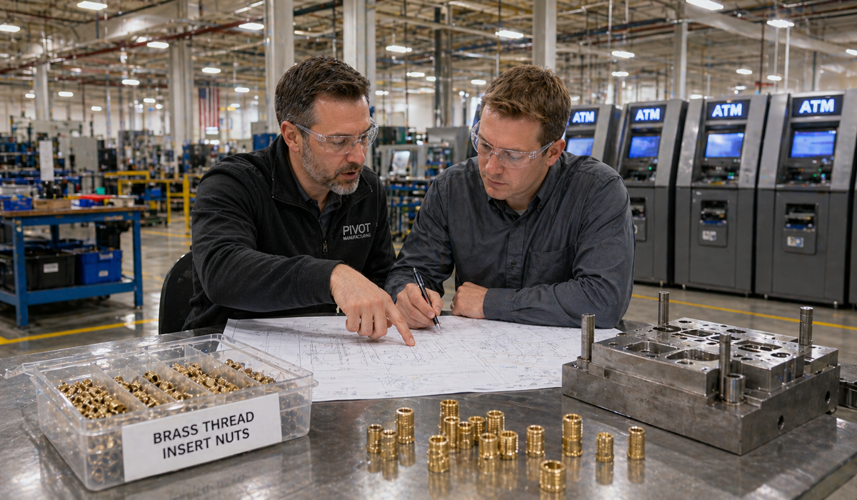 Brass Thread Insert Nuts for ATM Manufacturing | High-Precision Embedded Threading Solution for Plastic Components
