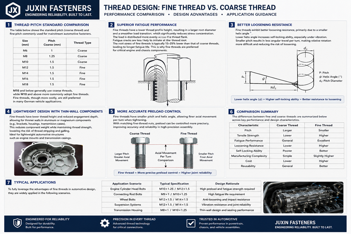 Why German Automotive Engineering Prefers Fine Thread Fasteners Why German Automotive Engineering Prefers Fine Thread Fasteners