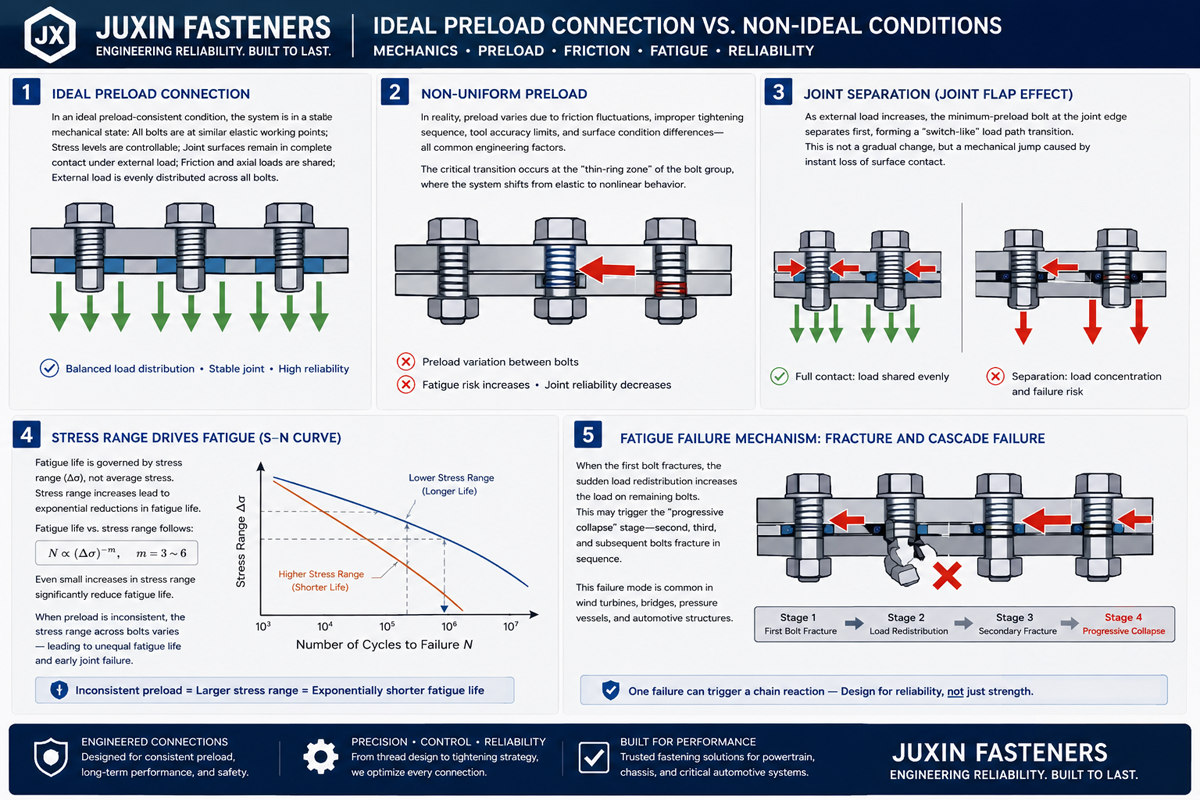 Why Uneven Bolt Preload Accelerates Fatigue Failure in Multi-Bolt Joints Why Uneven Bolt Preload Accelerates Fatigue Failure in Multi-Bolt Joints