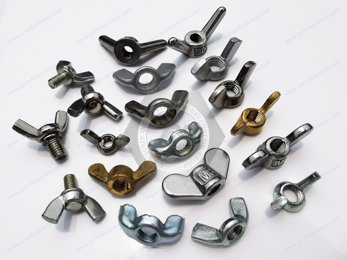 Wing nuts edged wings fasteners for mechanical structural engineers' special design needs Wing nuts edged wings fasteners for mechanical structural engineers' special design needs