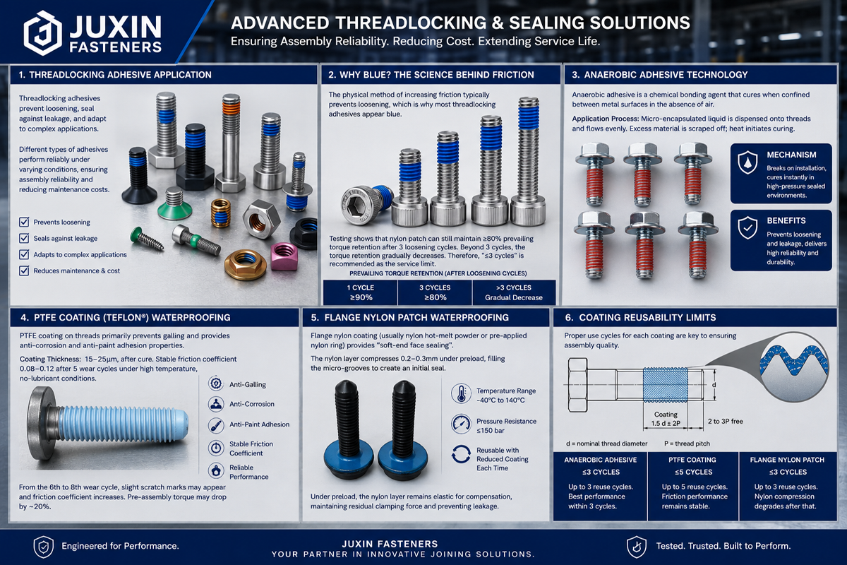 Pre-Applied Adhesive Locking Fasteners: Reusability, Performance Limits, and Engineering Selection Guide Pre-Applied Adhesive Locking Fasteners: Reusability, Performance Limits, and Engineering Selection Guide