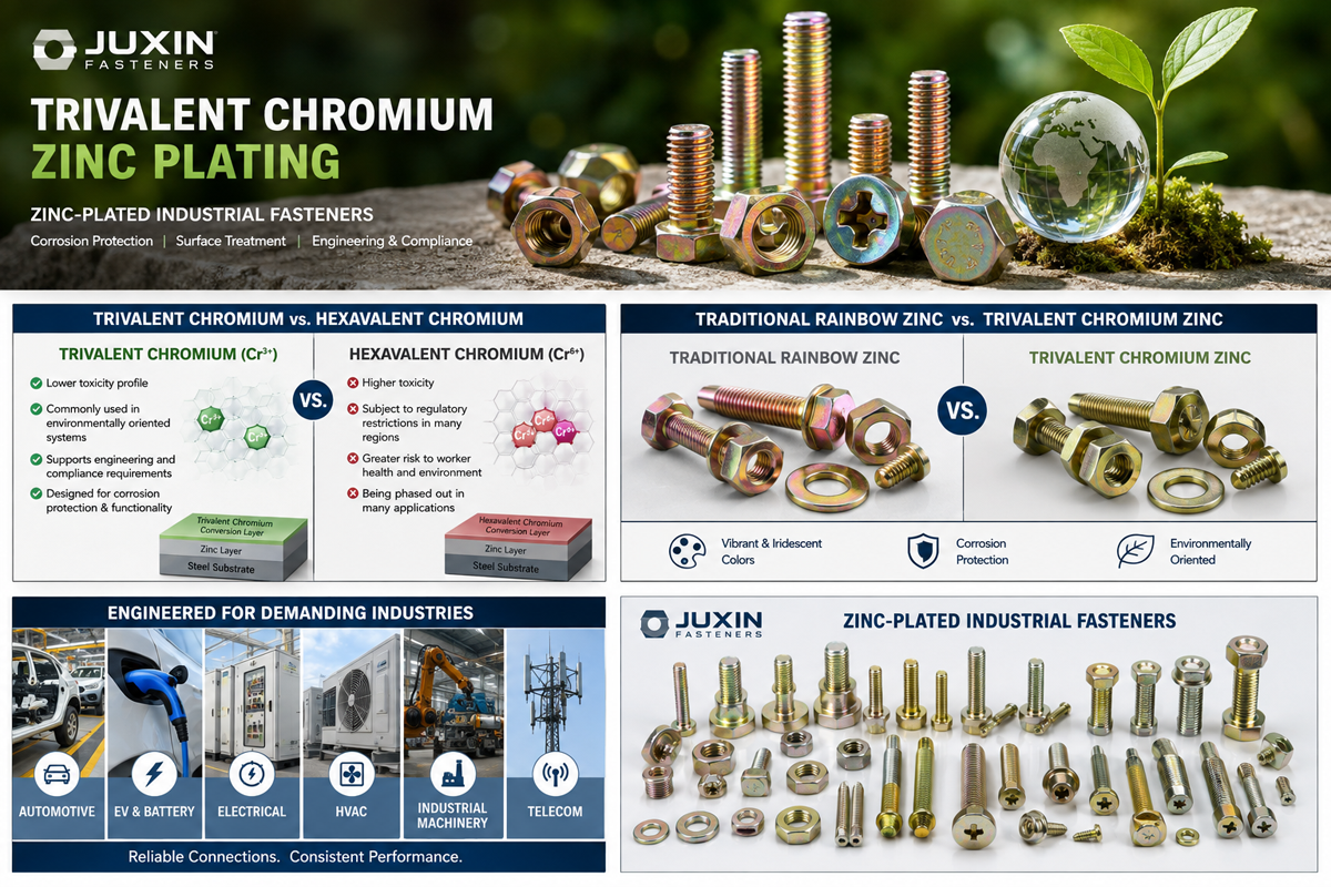 Trivalent Chromium Zinc Plated Fasteners | RoHS