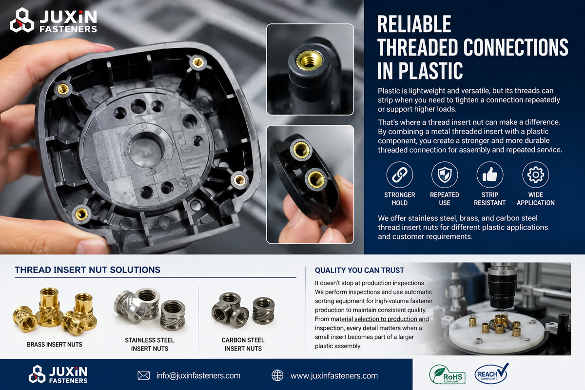 Custom Threaded Inserts for OEM Plastic Components | JUXIN Fasteners Custom Threaded Inserts for OEM Plastic Components | JUXIN Fasteners