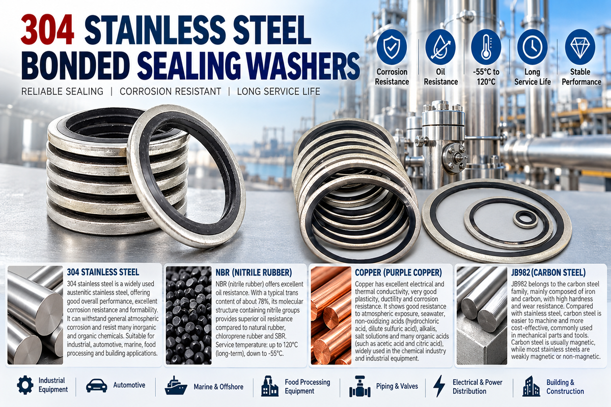 Combination Metal-Bonded Sealing Washers: Functions, Types Combination Metal-Bonded Sealing Washers: Functions, Types