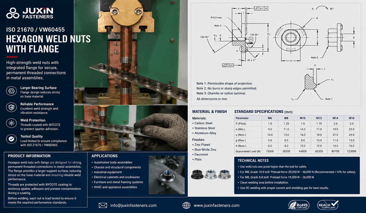 Projection Weld Nuts for Automotive Chassis Projection Weld Nuts for Automotive Chassis