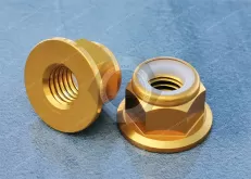 DIN6926 Aluminium Alloy colorful Hexagon nylon insert Flange Lock Nuts