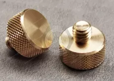 Brass Low-Profile Knurled-Head Thumb Screws