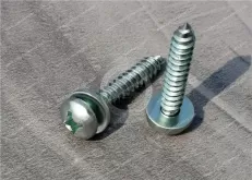 Carbon steel Cross recessed pan head screw and flat washer assembly C type