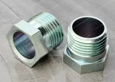 JX-22ZXG554-1/2NPT-5/8-ST, Hexagonal internal and external threaded fittings, surface treatment electroplating environmental protection ROHS color zinc