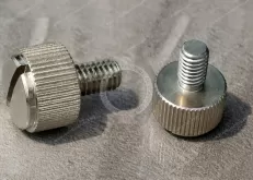 Stainless steel Slotted Narrow Knurled-Head Thumb Screws M6, JX-21JG157-M6-10-ST