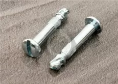 Quarter-Turn Stud, Size 4, Slotted Recess, Steel, Zinc Plate, Bright chromate