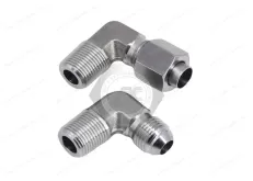 Q654 Flared taper thread right angle pipe joint&37° Flared Fittings with Thread Sealant for Stainless Steel Tubing