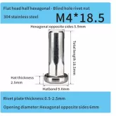 M4 stainless steel rivet nut parts hexagonal automobile