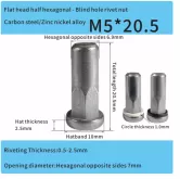 closed end steel zinc nickel alloy M5 rivet nut for automotive