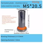 sealing steel flat head zinc nickel alloy rivet nut m5