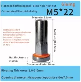 sealing steel zinc nickel alloy closed end rivet nut m5 ev automotive