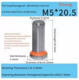 steel zinc nickel alloy closed end full hexagonal rivet nut m5 automotive