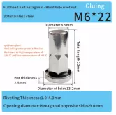 stainless sealing part hexagonal m6 rivet nut automotive
