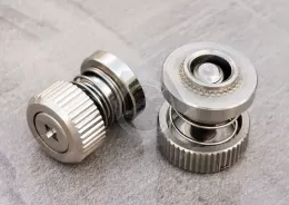 Knurled Head Low Profile Knob, Spring-loaded – Types  JX-PF50, JX-PF60