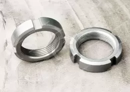 Slotted round nuts, steel or stainless steel, DIN 981