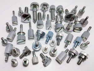 steel Low-Profile Knurled-Head Thumb Screws