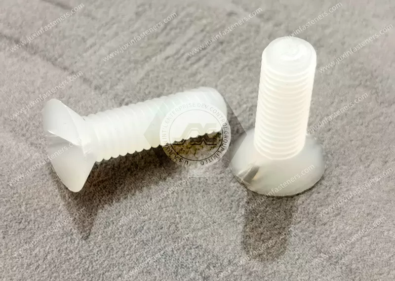 PVDF Slotted Flat Head Screws