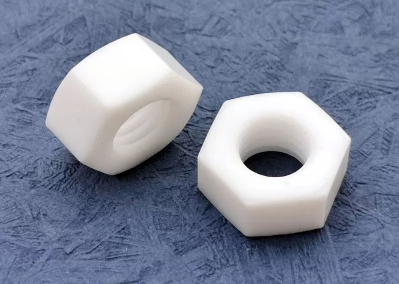 High-Temperature Chemical-Resistant PTFE Hexagonal Nuts