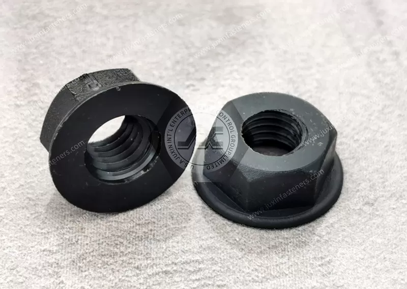 Metric Black Nylon 66 Hexagon Flange Nuts