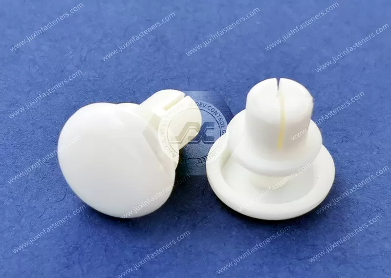 Plastic White Nylon66 Snap Rivets, R-type rivets