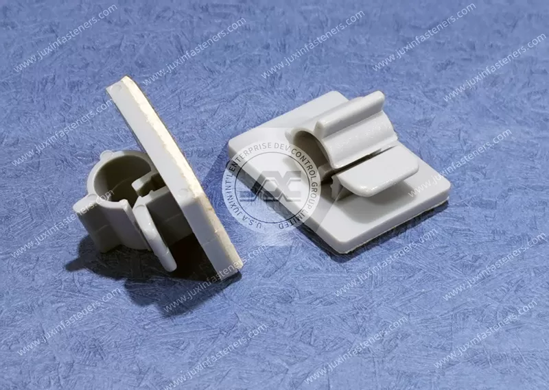 Plastic nylon Style Locking Clamp on Adhesive Base