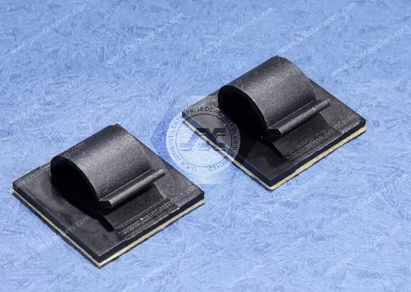 Black Nylon Style Clamp on Adhesive Base JX-WCL-1